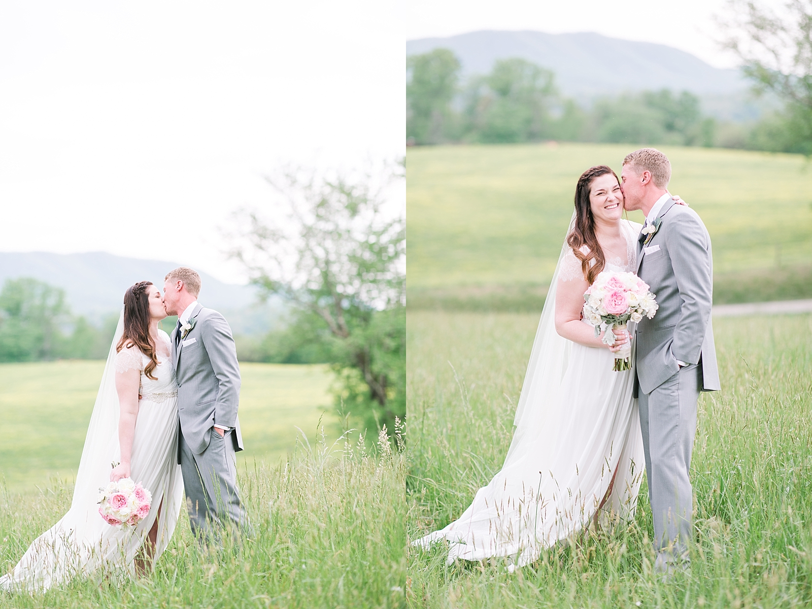 McGuire's Millrace Farm Wedding Bride and Groom Kissing Photos