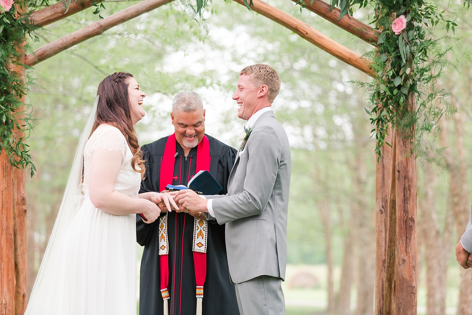 McGuire's Millrace Farm Wedding Exchanging Rings Photo