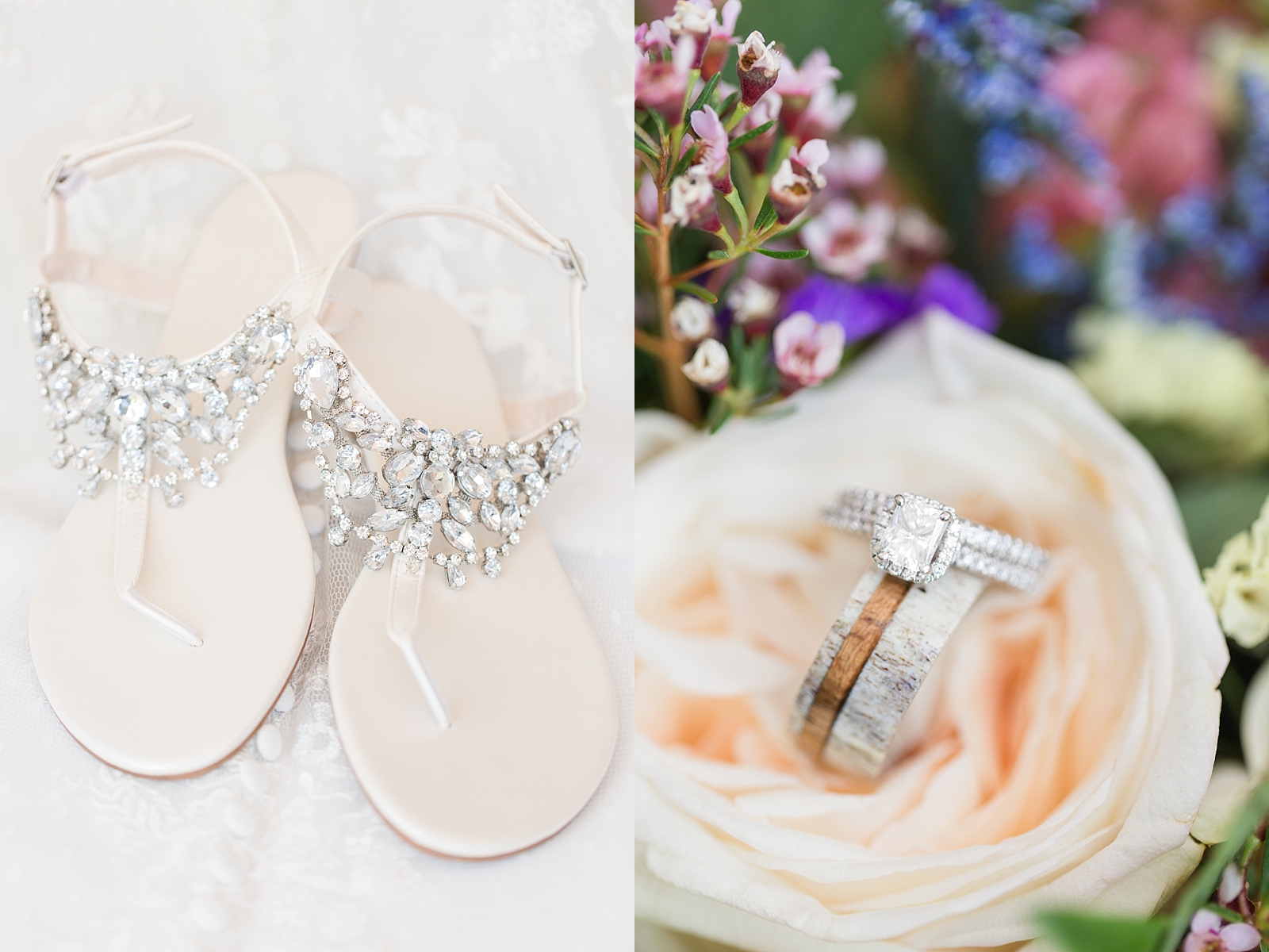 Payne Meadows Wedding Shoe and Rings Detail Photos