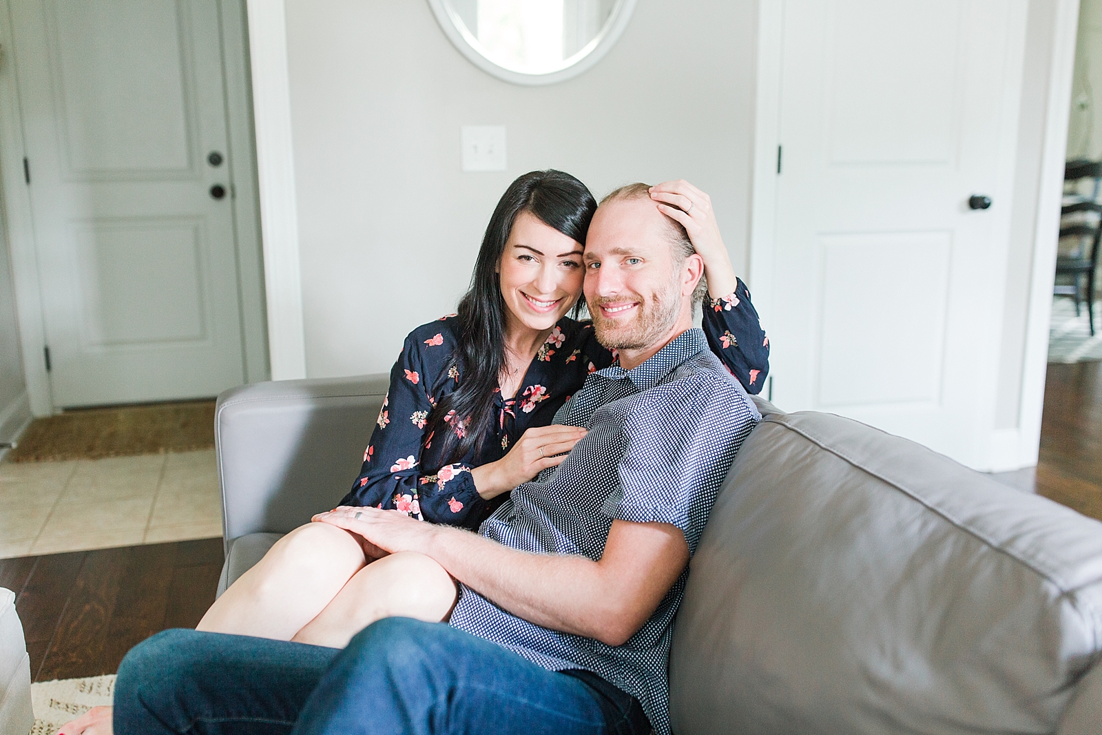 Charleston Lifestyle Session Couple Snuggling on Couch Photo