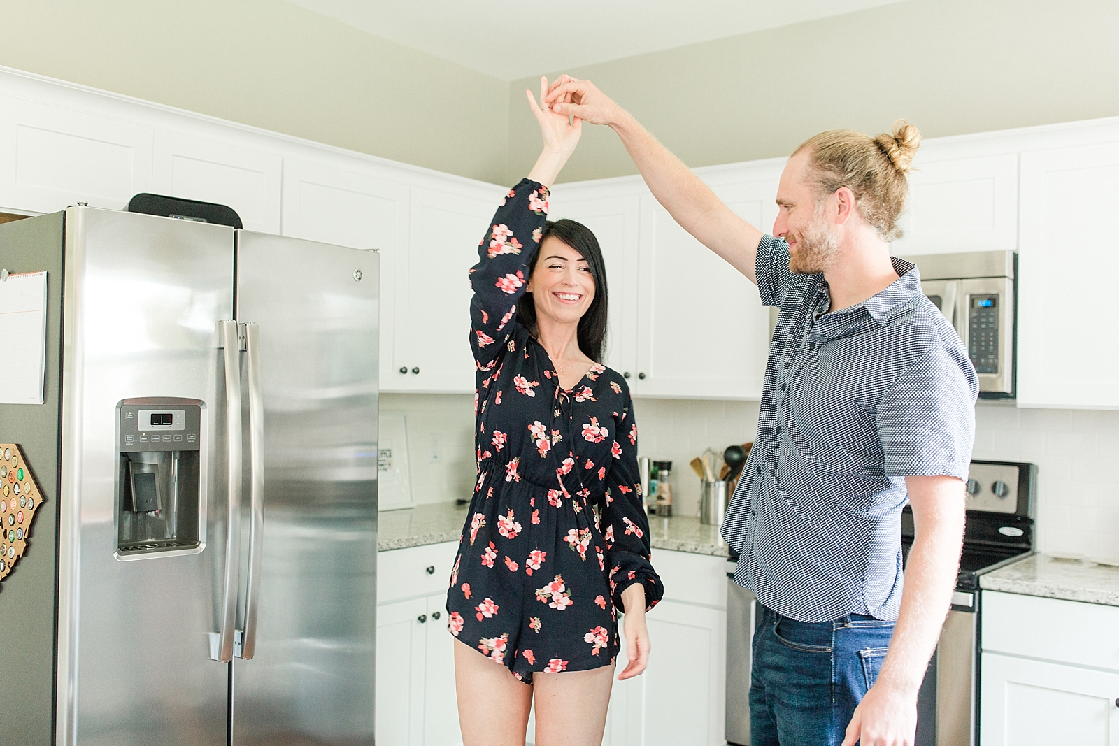 Charleston Lifestyle Session Couple Dancing in the Kitchen Photo