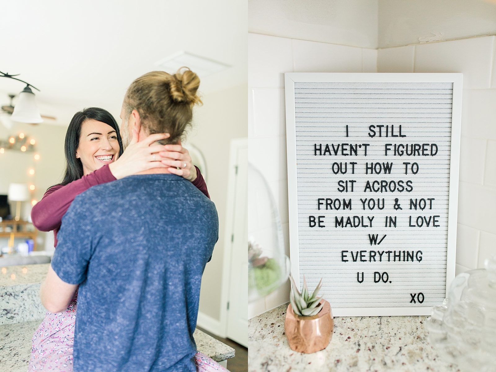 Charleston Lifestyle Session Couple in Kitchen and Sign Photos