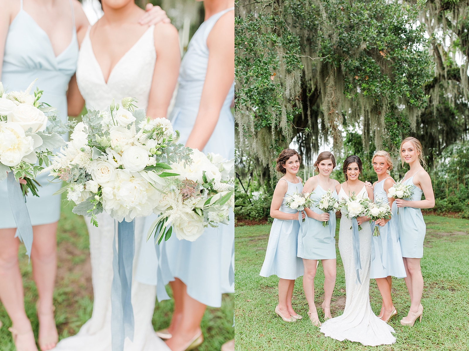 Magnolia Plantation Wedding Bouquets Detail and Bridal Party Photos
