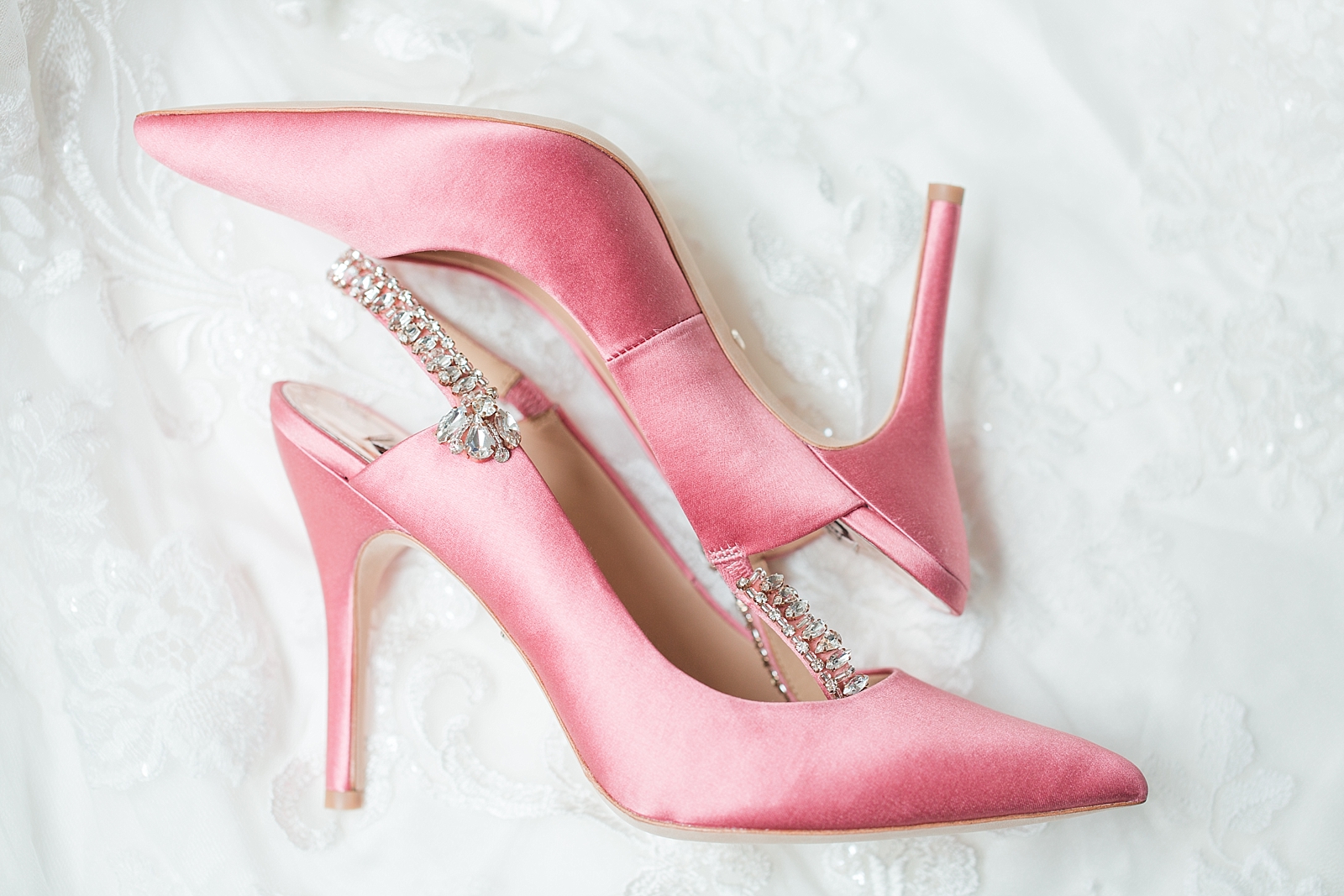 Beaufort South Carolina Wedding pink Bridal high heels Photo