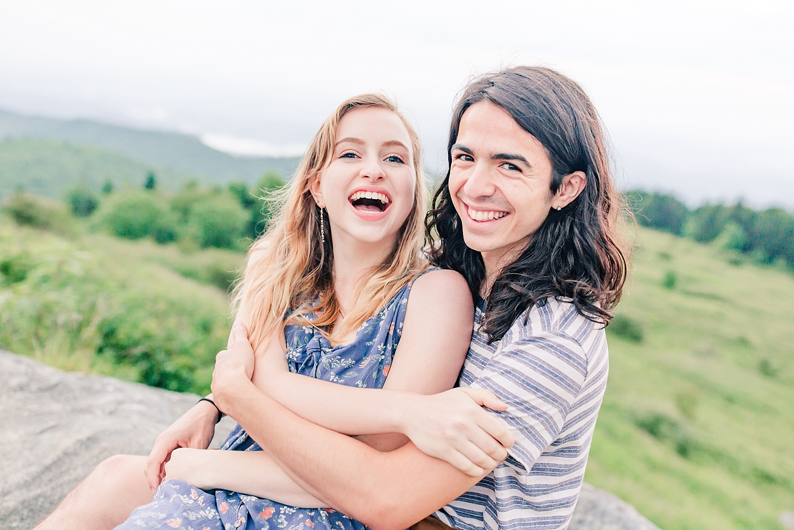 Black Balsam Knob couple laughing and hugging Photo