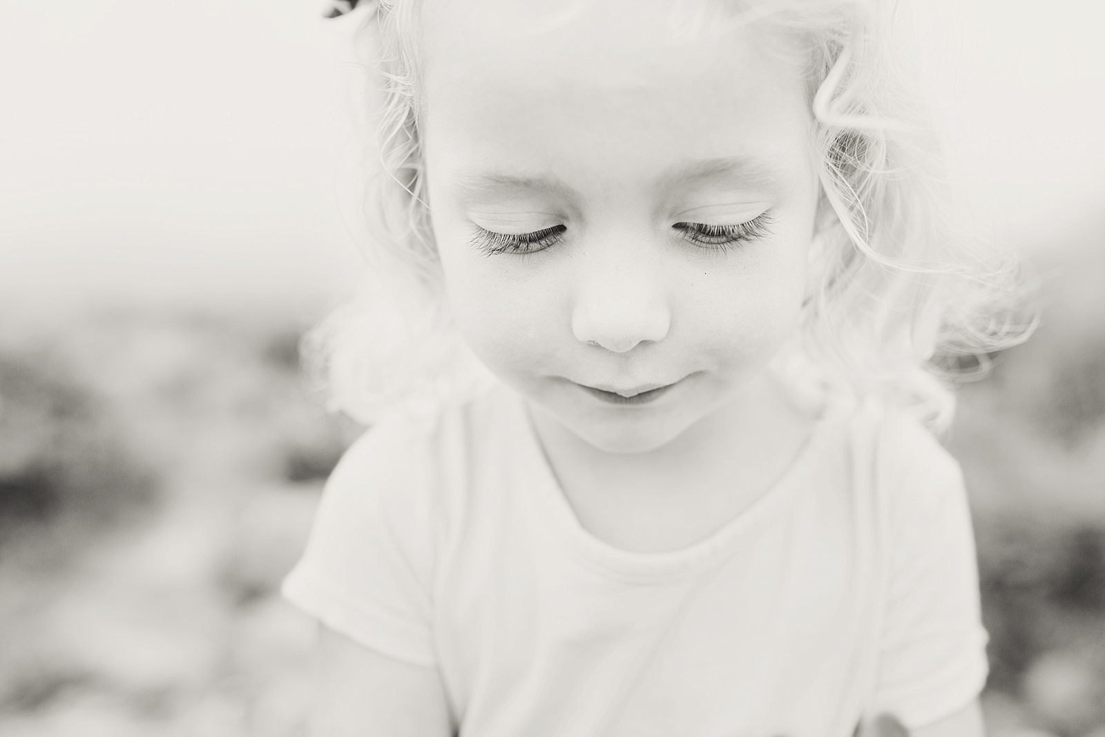 Black Balsam Knob black and white of little girl Photo