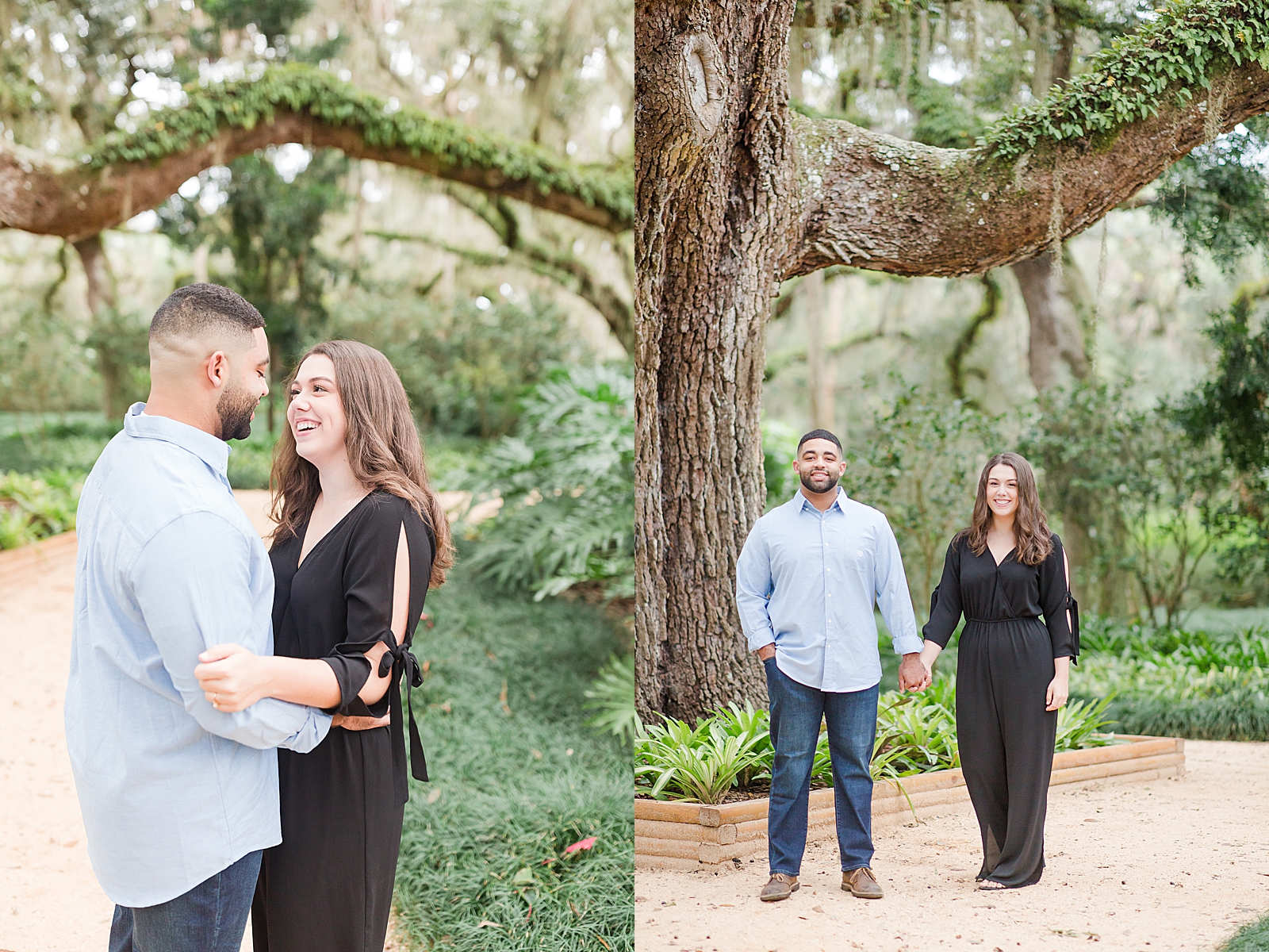 St. Augustine Engagement Couple looking at each other and couple holding hands Photos