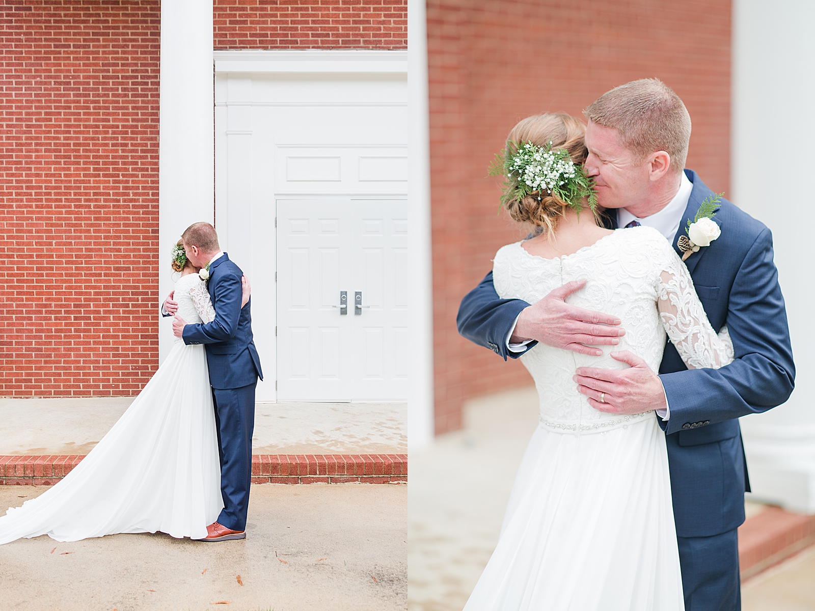 Charlotte Wedding Bride's First look with her Father hugging Photos