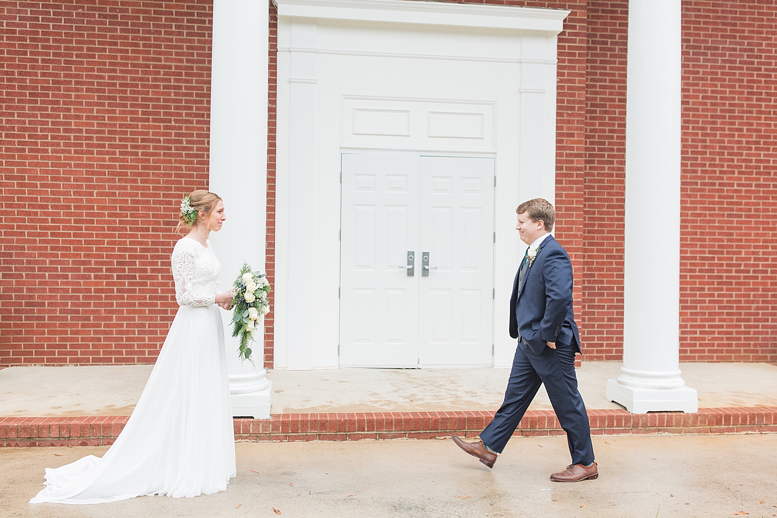 Charlotte Wedding Bride and Grooms First look Photo