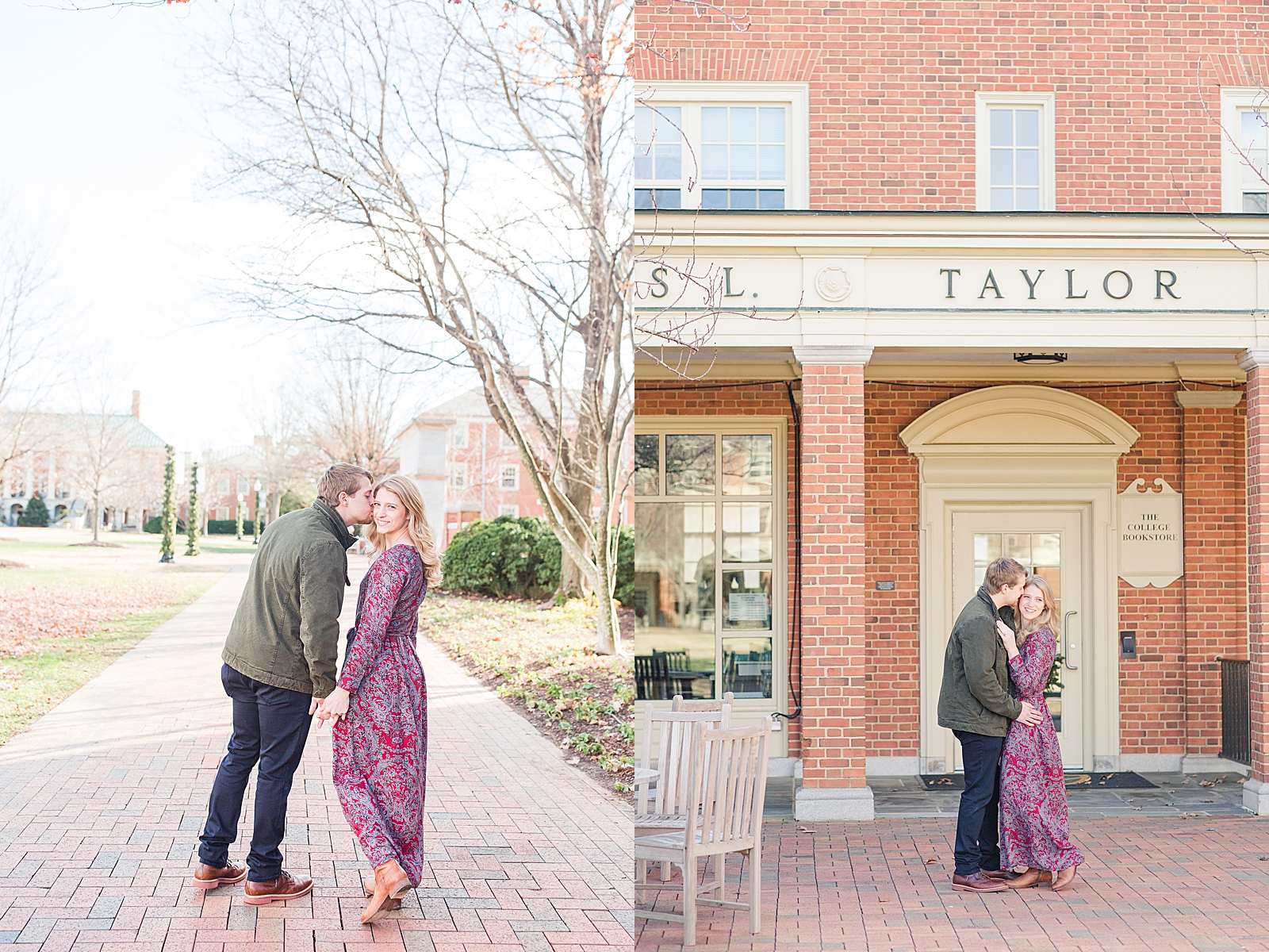 Winston-Salem Engagement Session couple walking holding hands and snuggling Photos