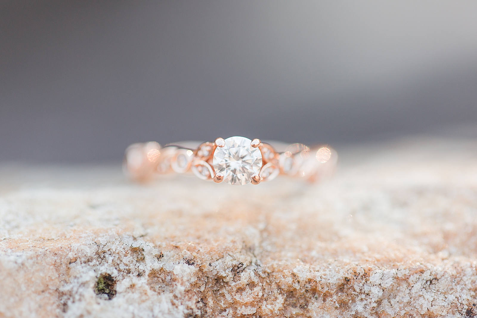 Ocoee River Engagement Session Ring on rock detail Photo