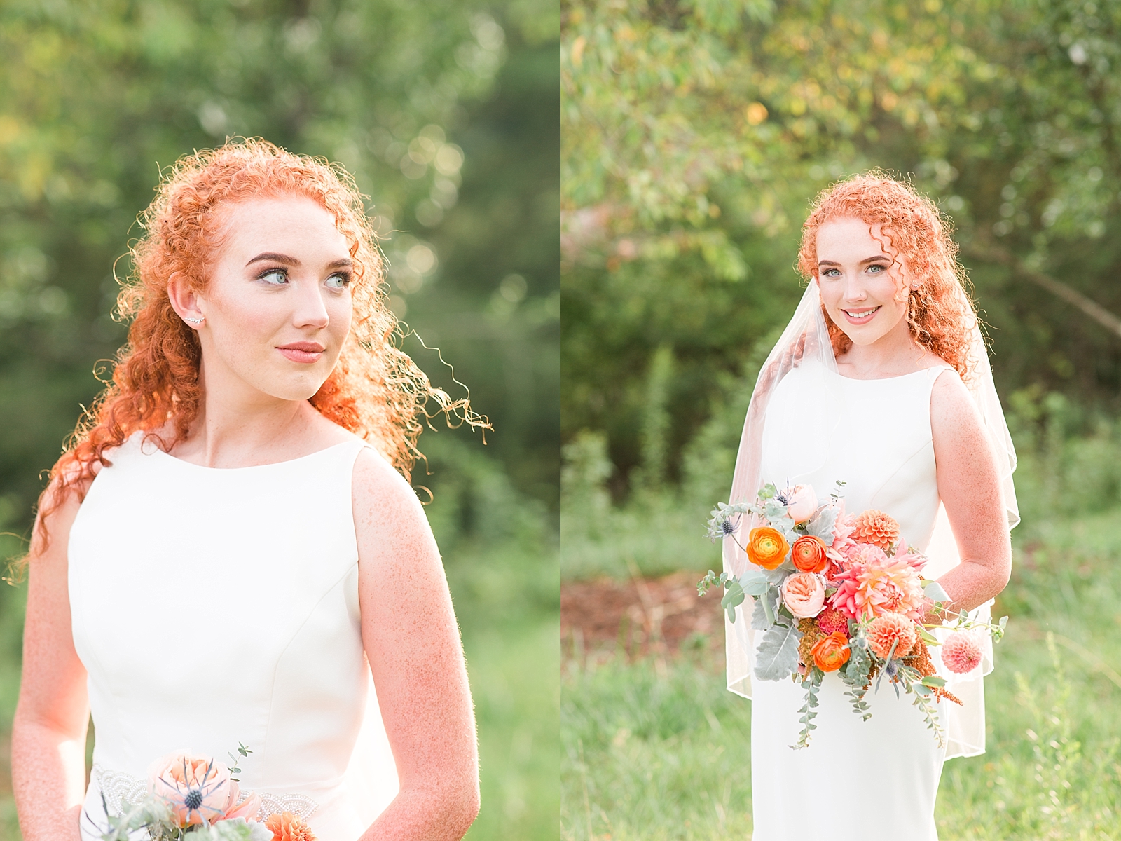 Chestnut Ridge Wedding bride with red curly hair and blue eyes Photos