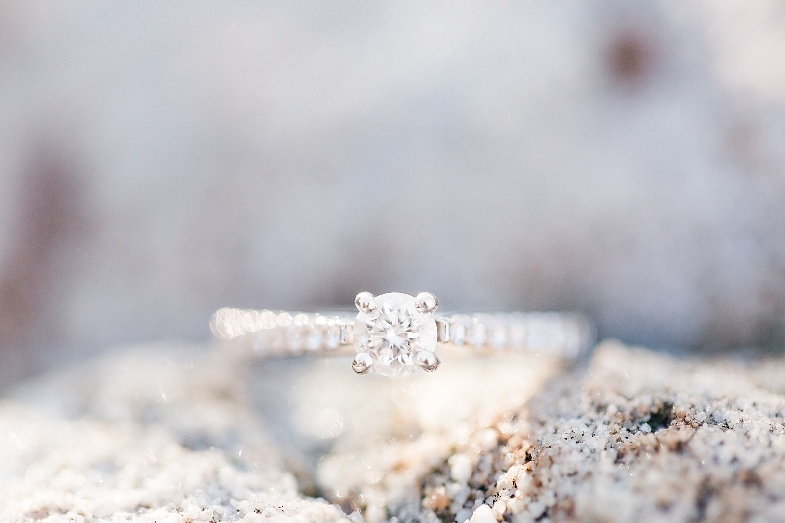 Kennesaw Mountain Engagement Session Ring on Rock Photo