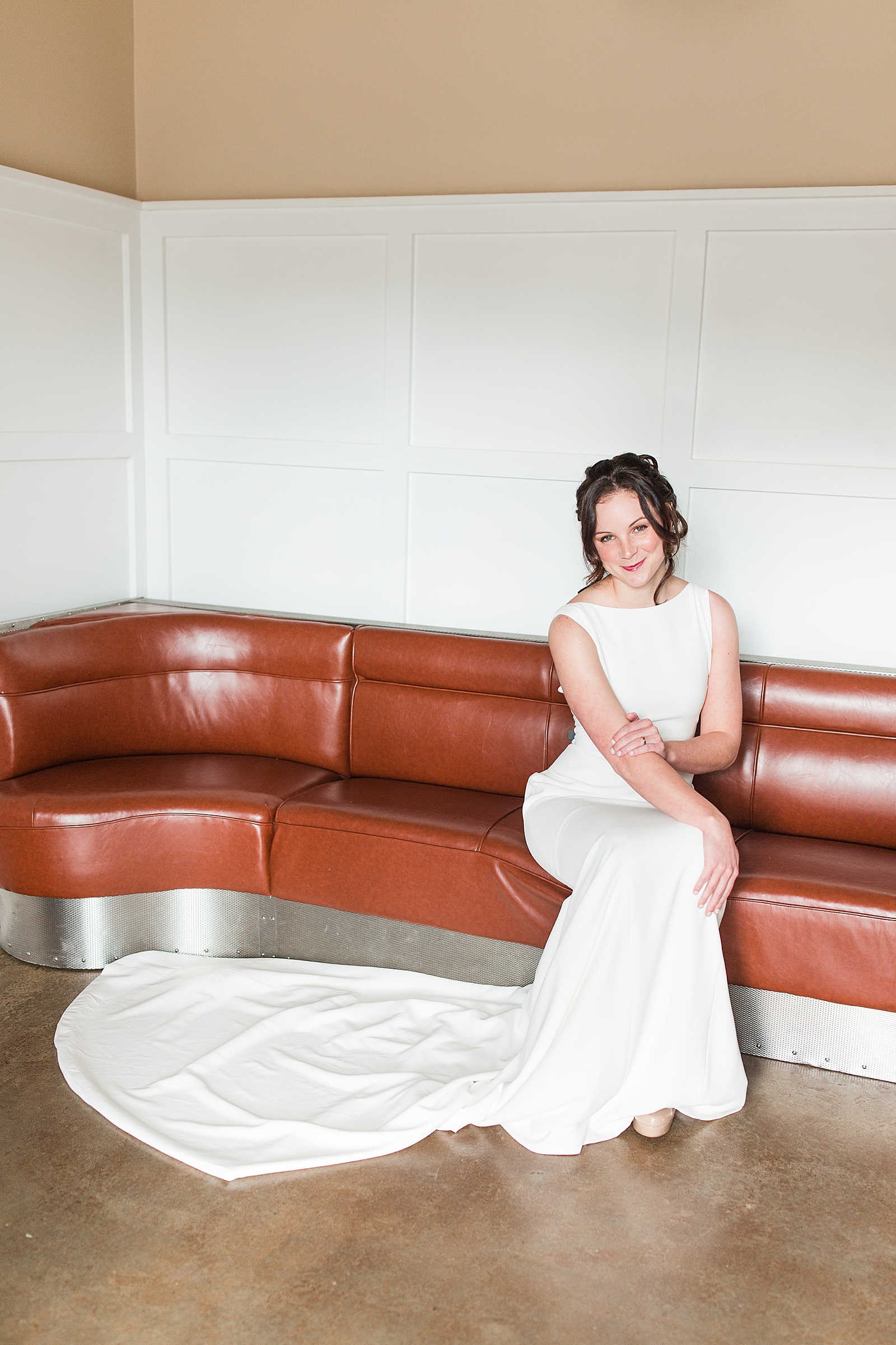 Hackney Warehouse Spring Bridal Session Bride in the River Station Bridal Suite Photo