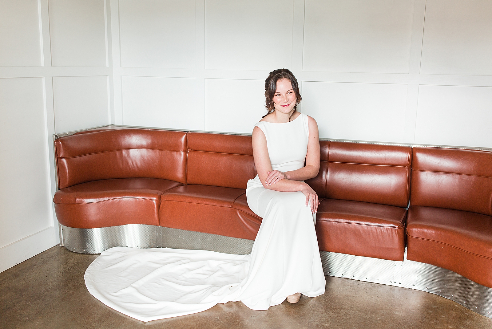 Hackney Warehouse Spring Bridal Session in the River Station Bridal Suite Photo