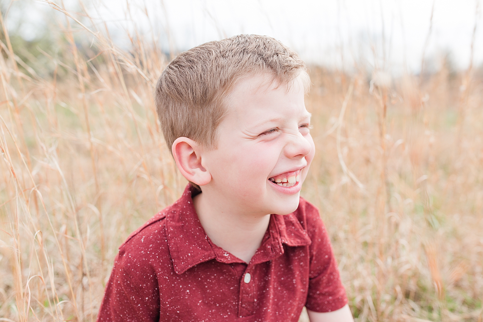 Asheville Photographer's Family little boy laughing with crinkled nose Photo