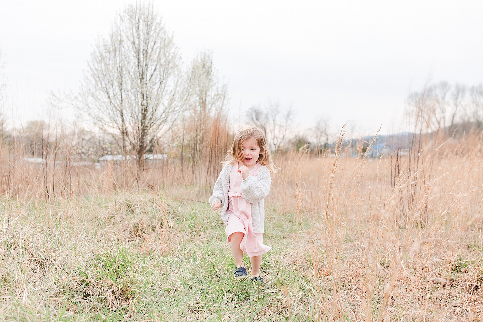 Asheville Photographer's Family Little girl running through tall grass Photo