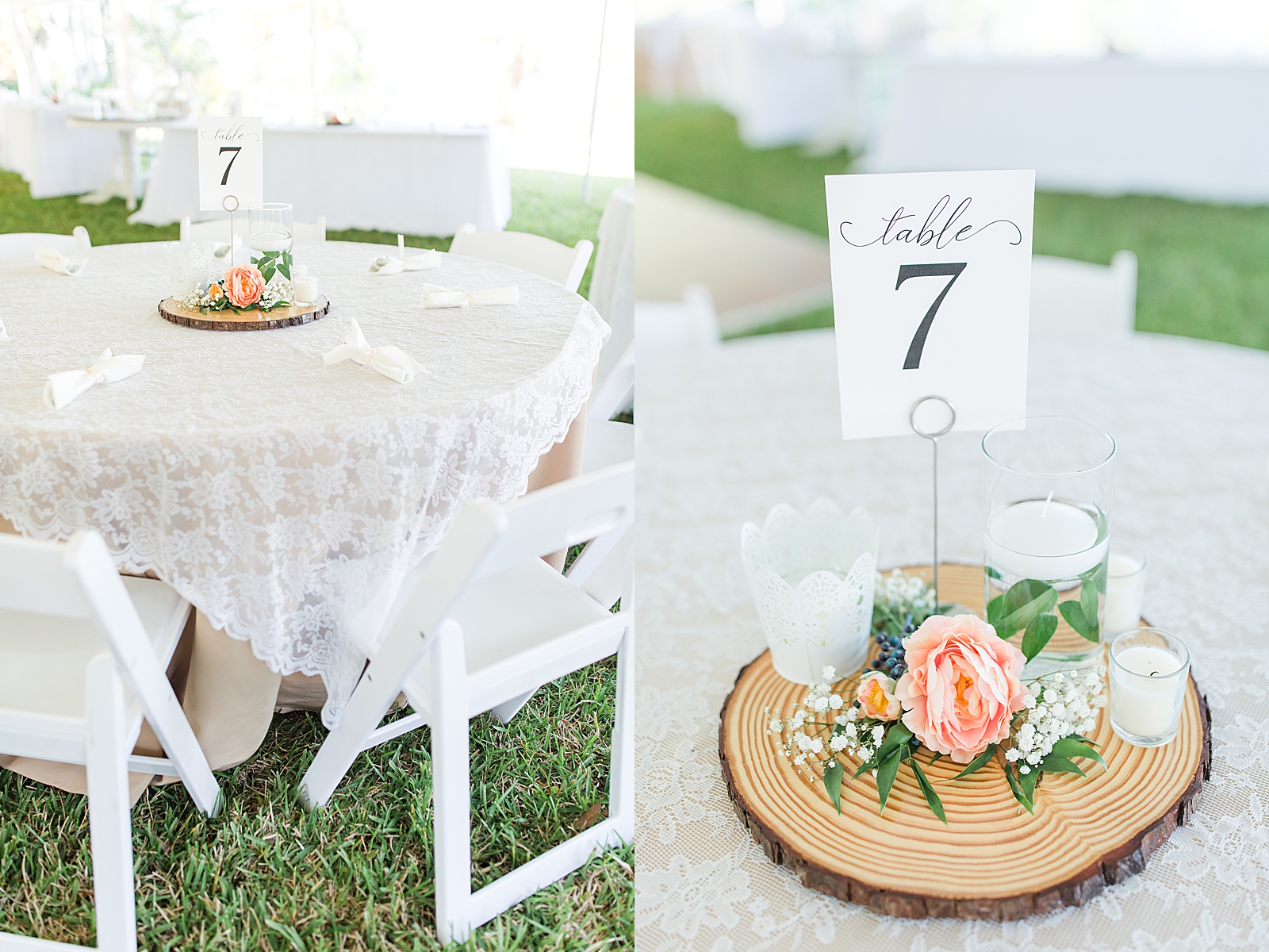 Enchanted Oaks Jacksonville Wedding Reception Table Centerpiece Photos