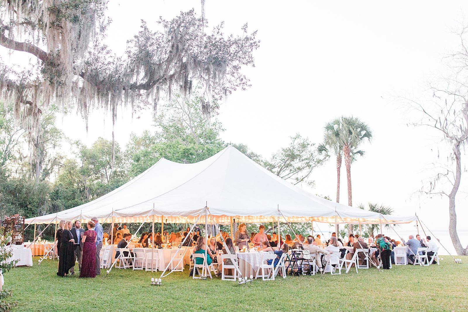 Enchanted Oaks Jacksonville Wedding Reception Tent Photo
