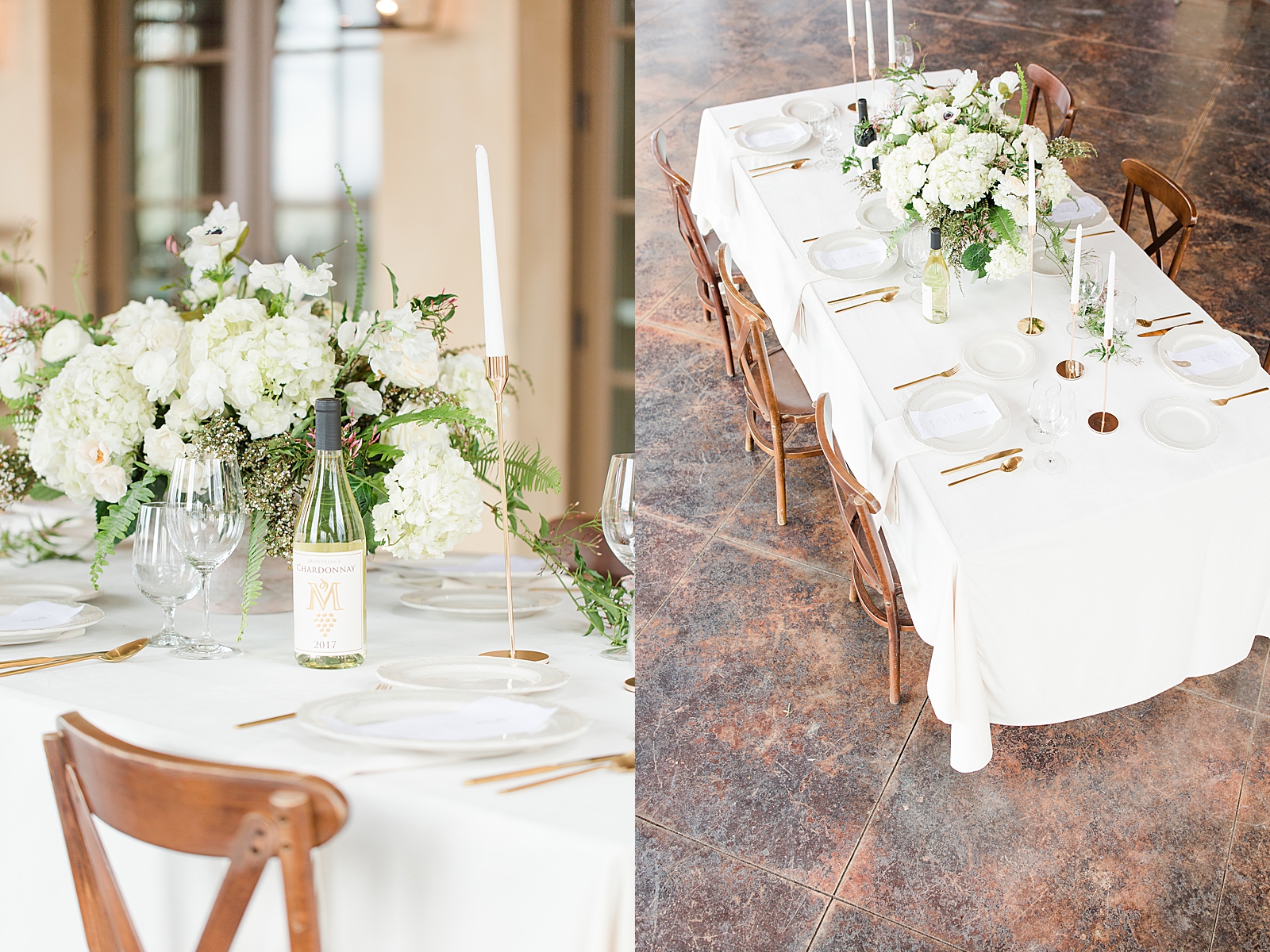 Montaluce Winery Wedding Reception Table Photos