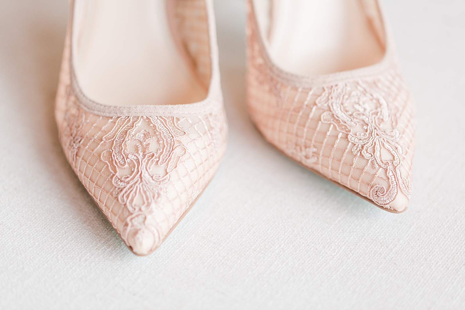 Montaluce Winery Wedding Pink Lace Bridal Shoes Photo
