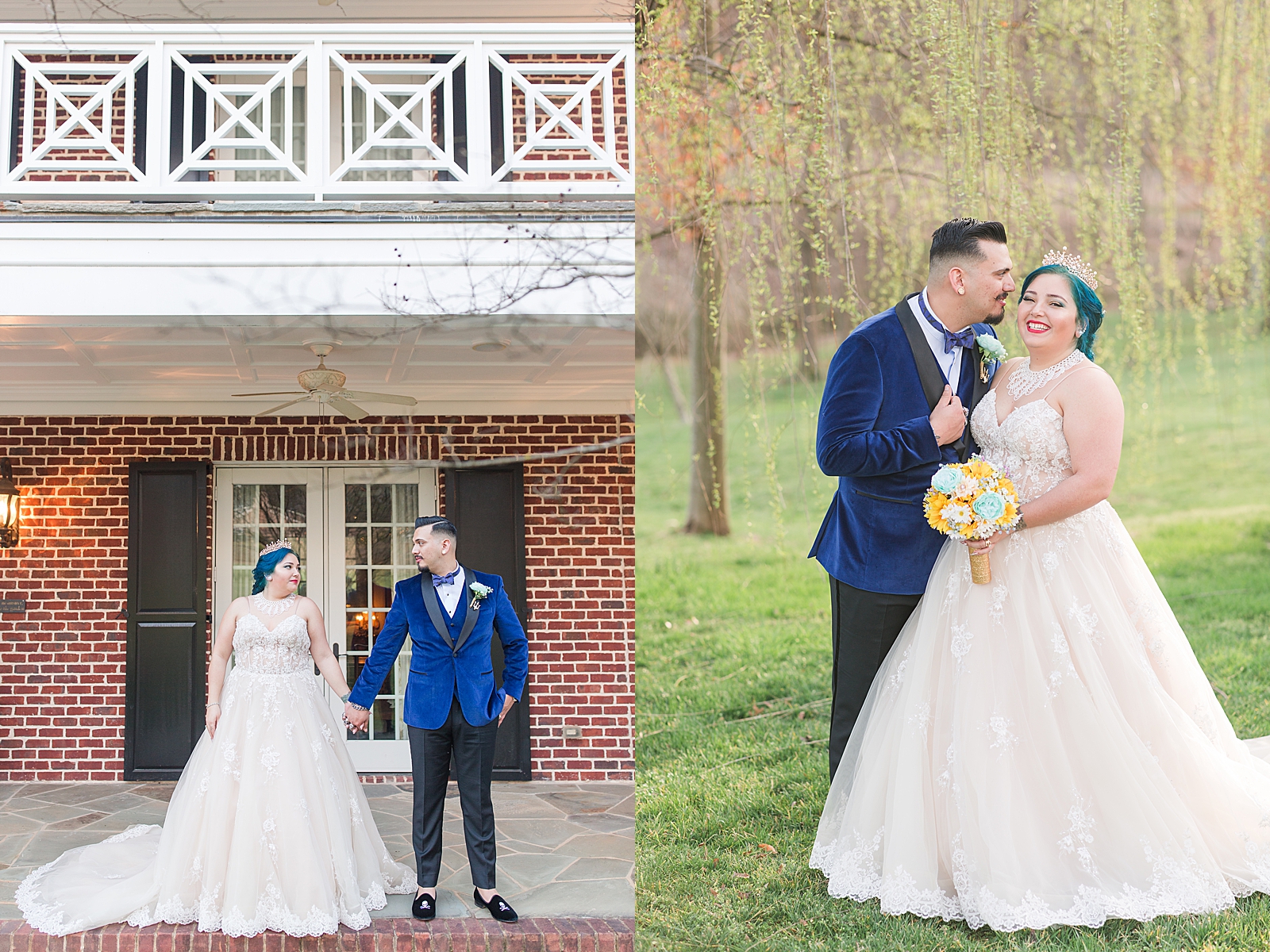 Mooresville Wedding Bride and Groom holding hands and laughing Photos