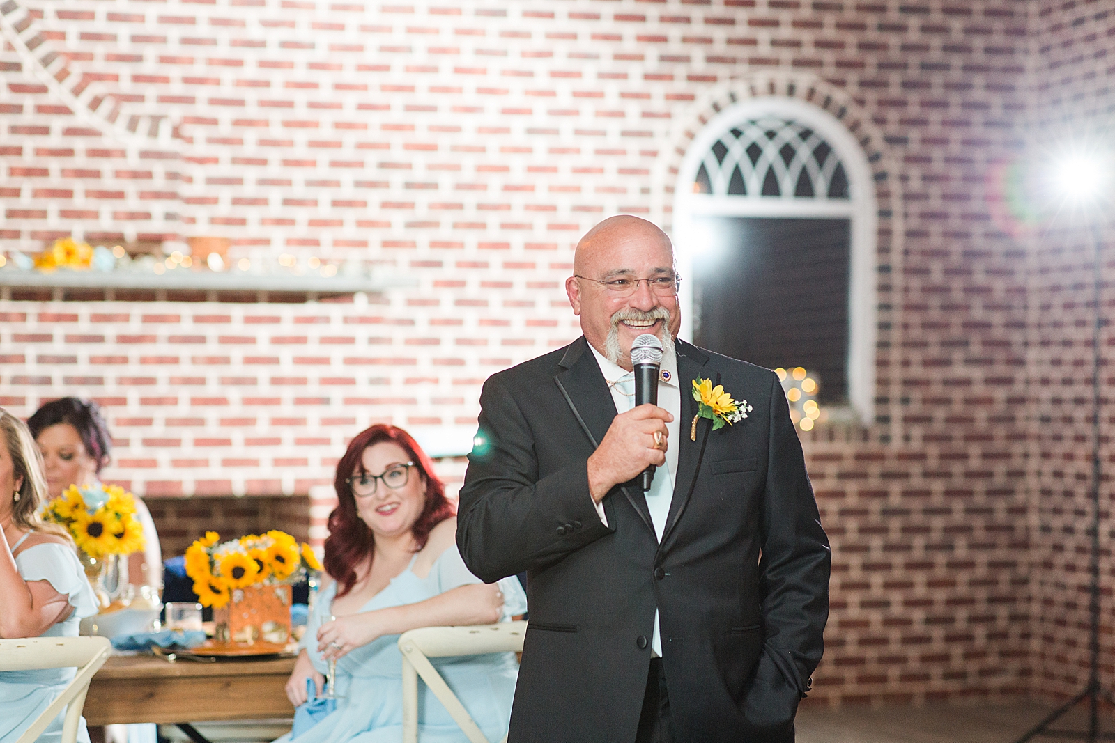 Mooresville Wedding Reception Brides Father Toast Photo
