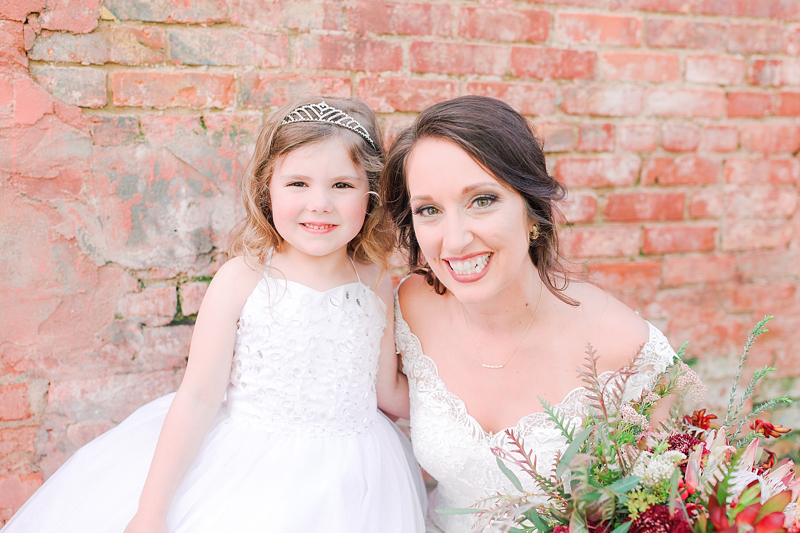 Hackney Warehouse Wedding Bride with Flower girl Photo