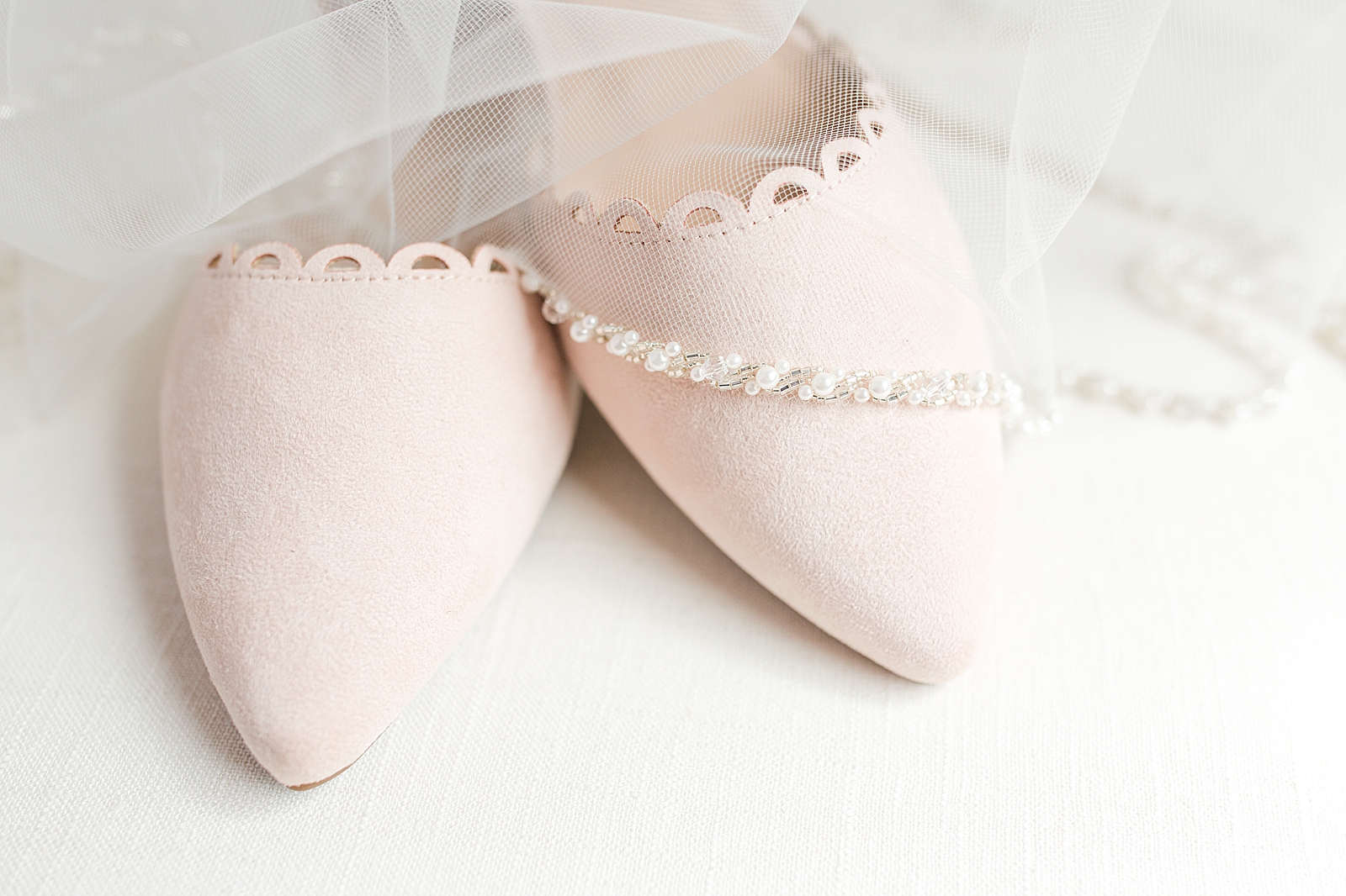 Macedonia Hills Wedding Bridal Shoes with Veil Photo