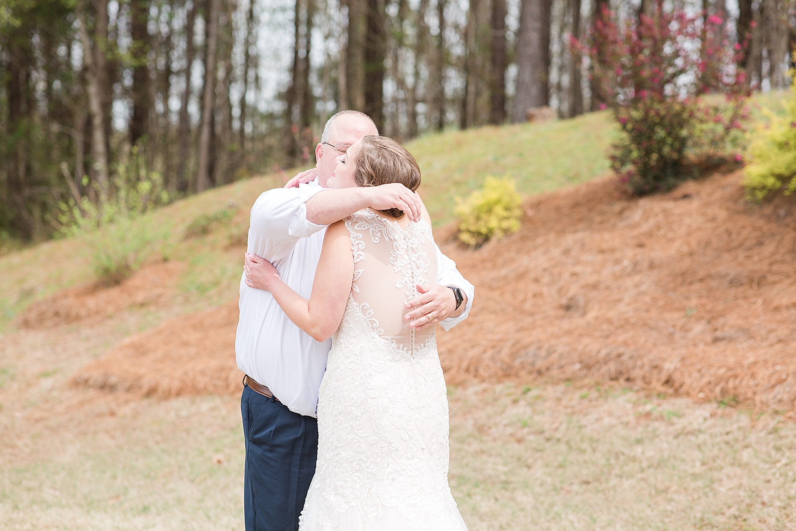 Macedonia Hills Wedding Bride's First look with Dad Photo