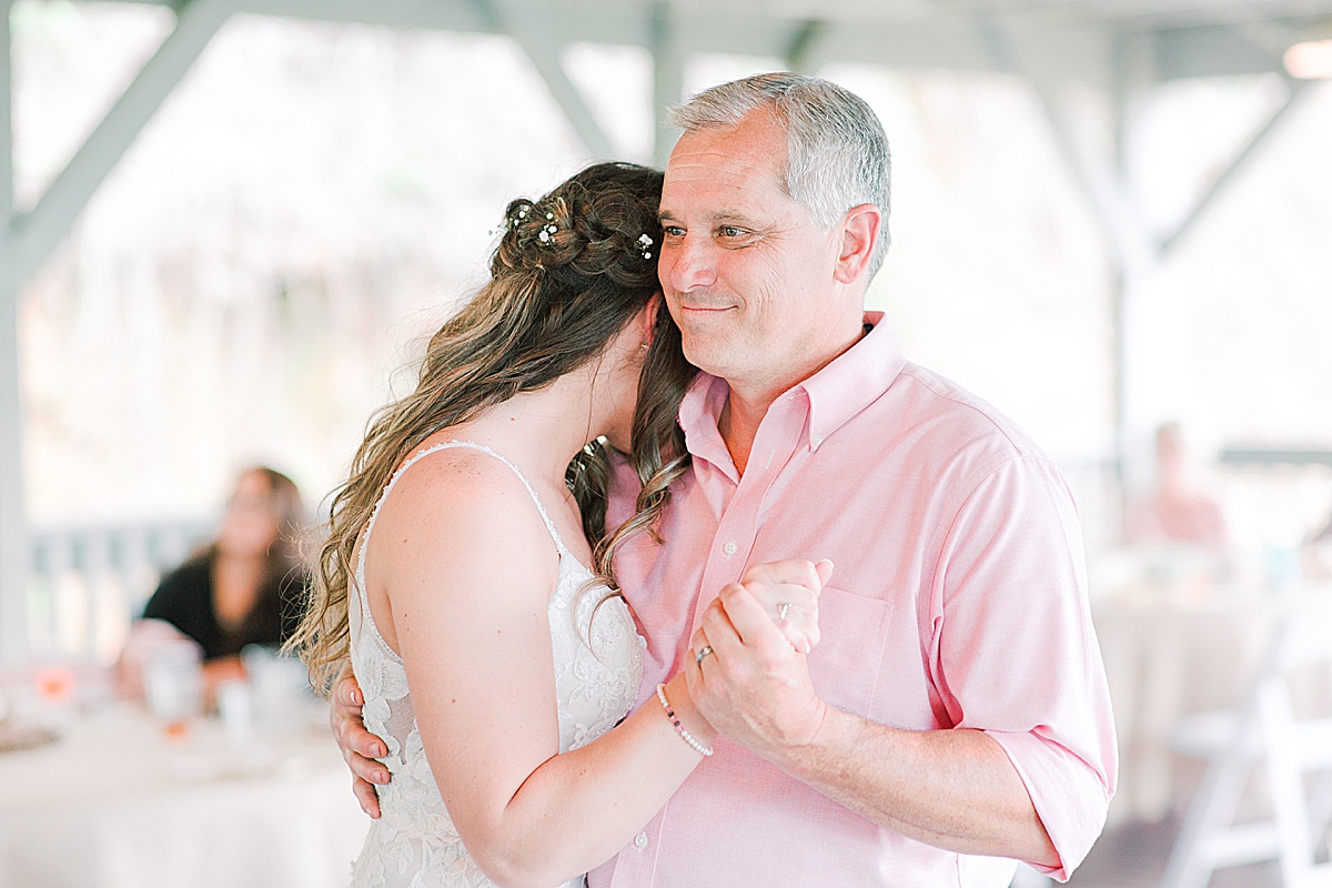 Rustic Spring Mountain Wedding Reception Father Daughter Dance Photo