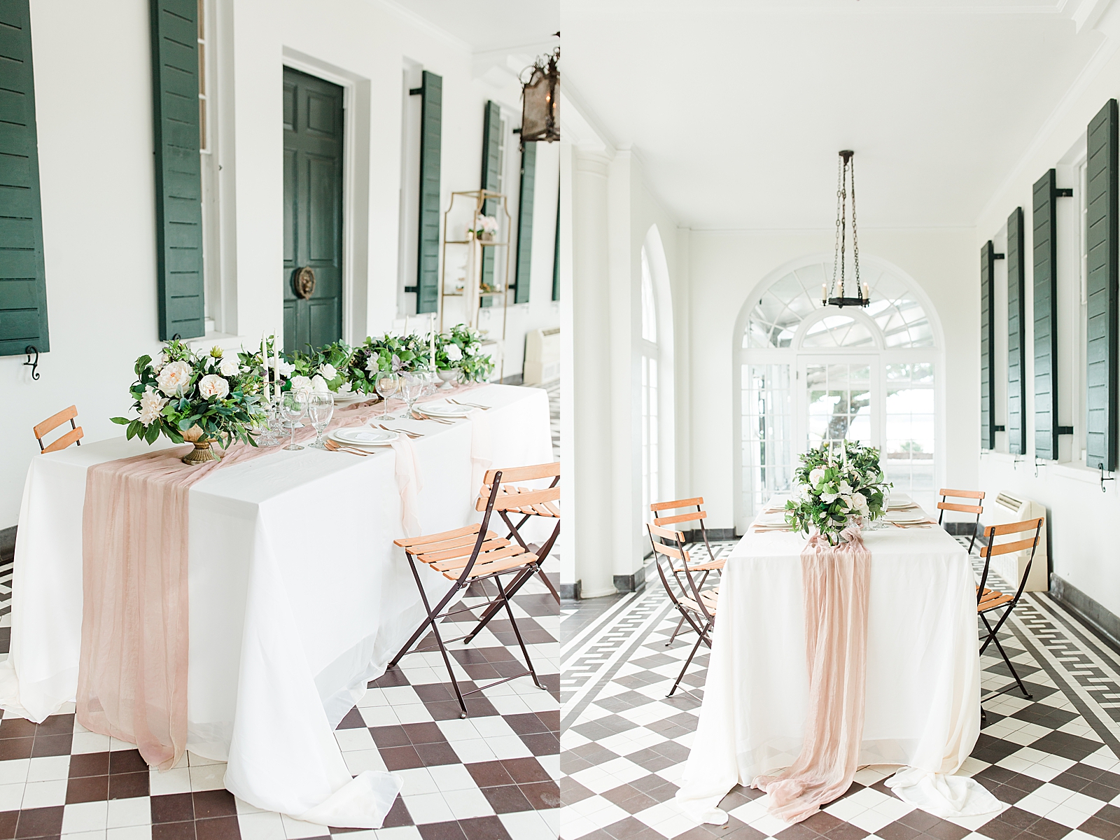 Charleston Wedding at Lowndes Grove Reception Table Details Photos