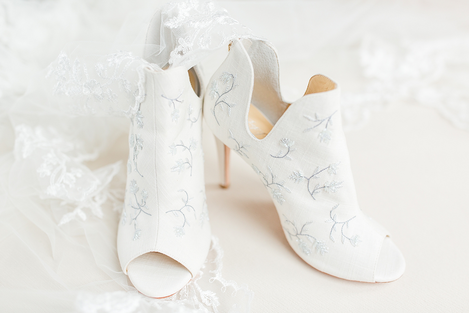Hackney Warehouse Wedding White Bella Belle Booties with Veil Photo