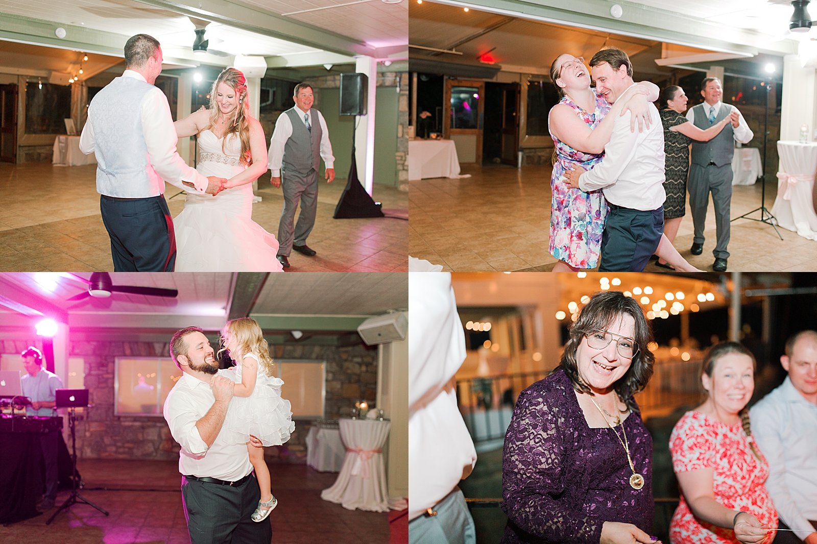 Rumbling Bald Resort Wedding Reception Guests Dancing Photos