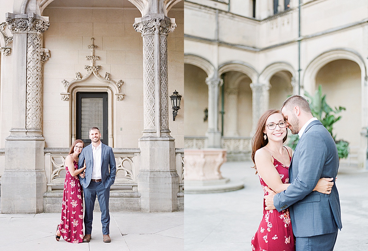 Biltmore Estate Anniversary Session Couple hugging and smiling Photos