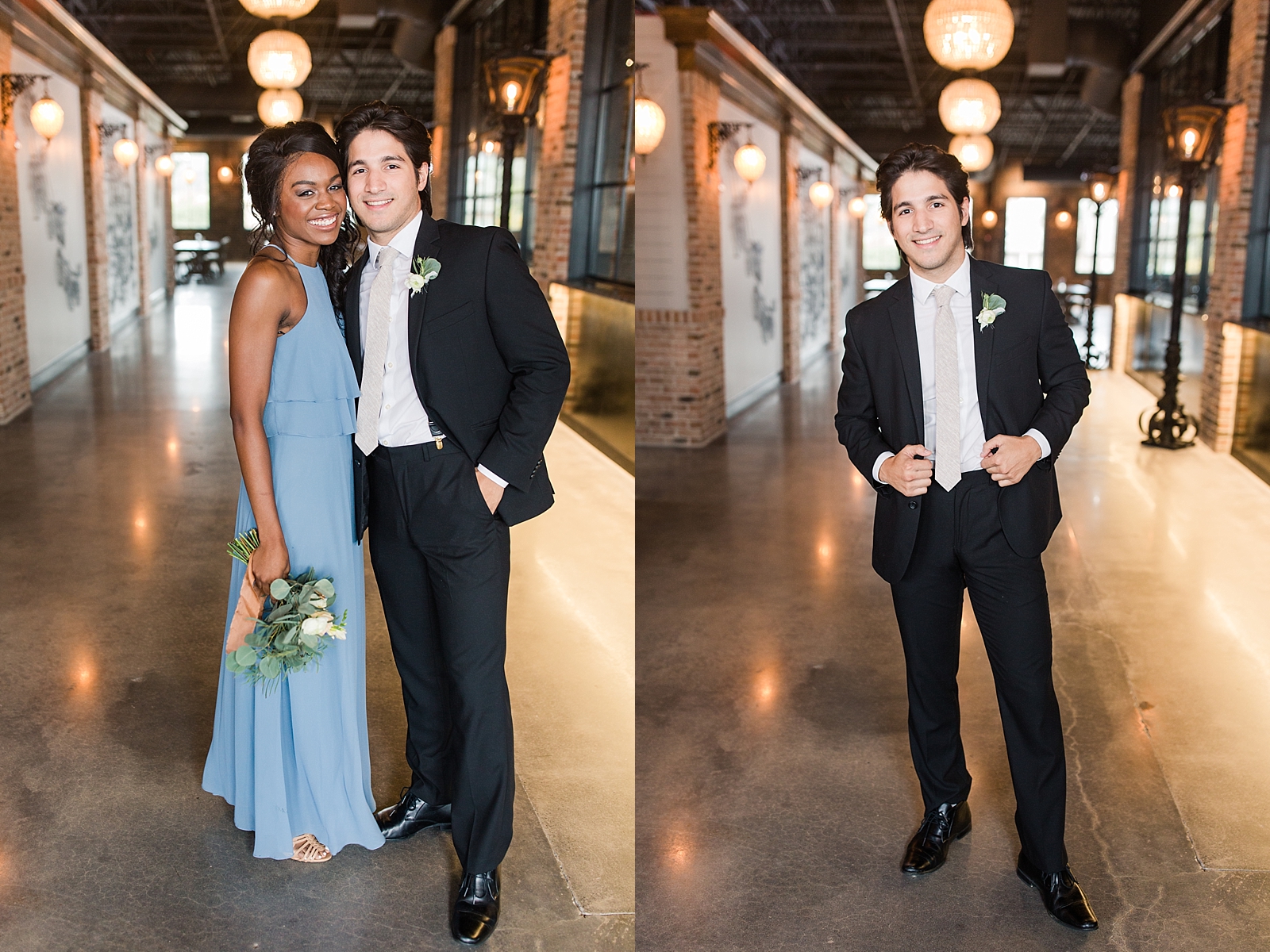 Glover Park Brewery Wedding Bridesmaid and Groomsmen hugging and groomsman by hisself Photos