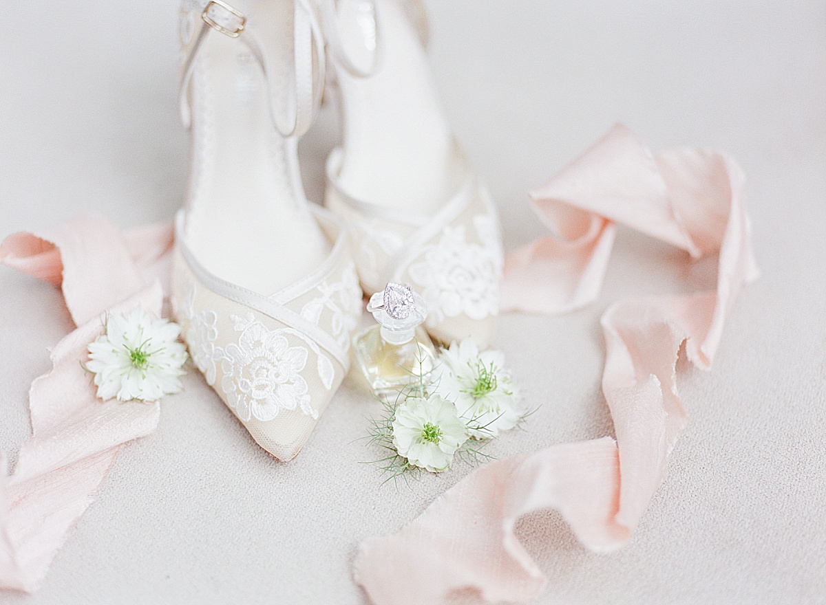 Swan House Wedding Bella Belle Shoes with Perfume and Ring Photo