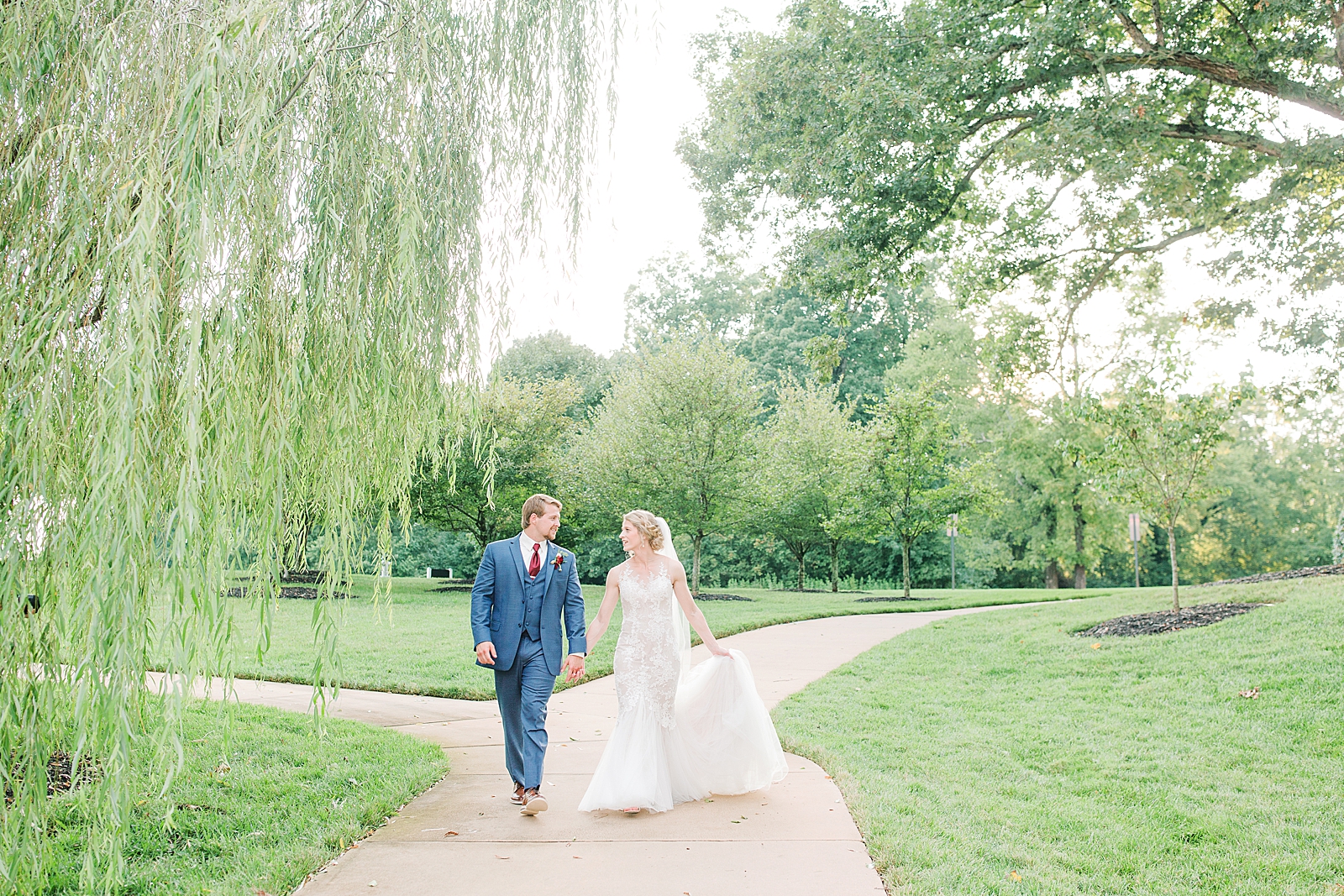 Winmock Wedding Bride and Groom Walking Toward Camera Photo