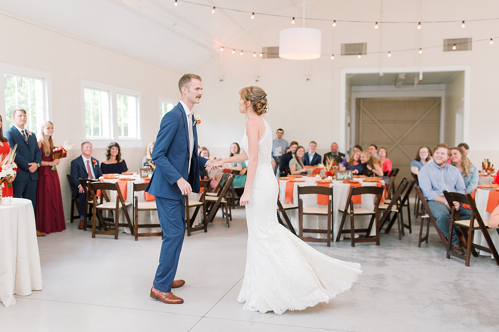 Dairy Barn Wedding Bride and Grooms First Dance Photo