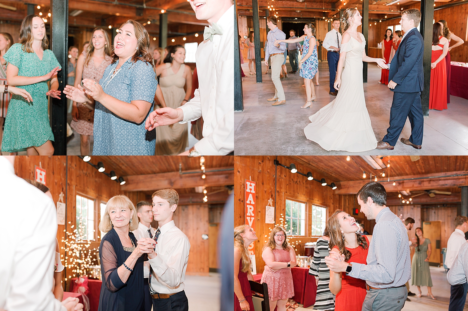 Dairy Barn Wedding Reception Guests Dancing Photos