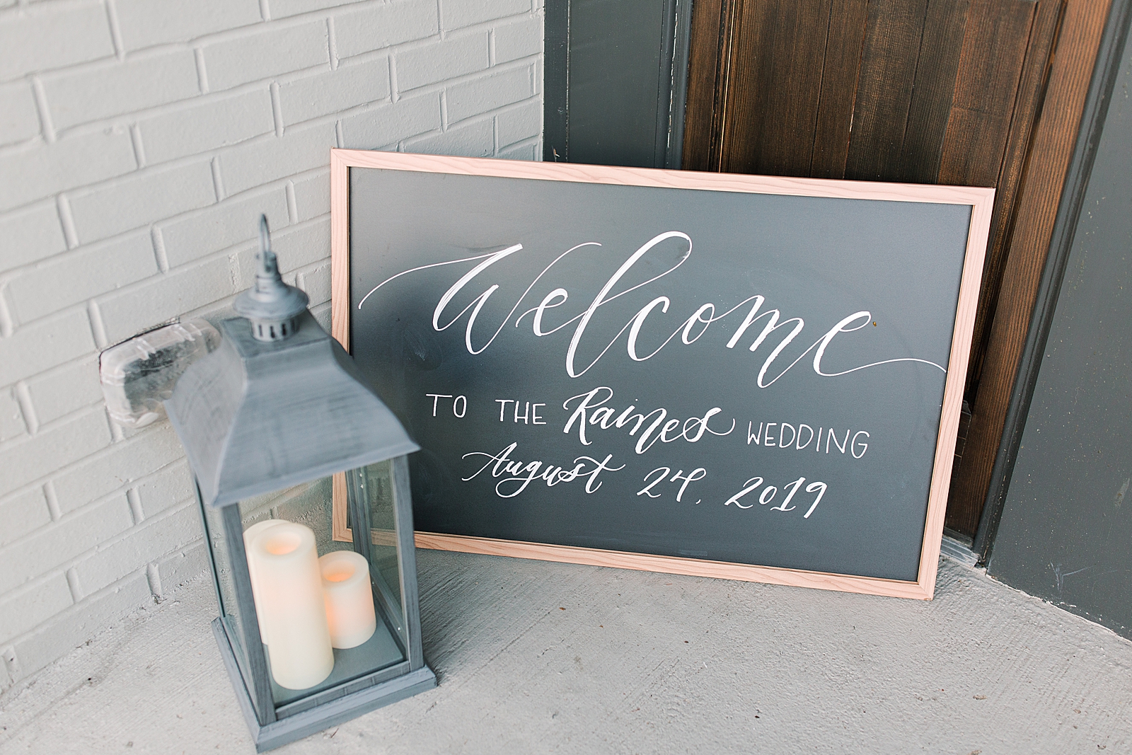 Glover Park Brewery Wedding Welcome Signage Photo