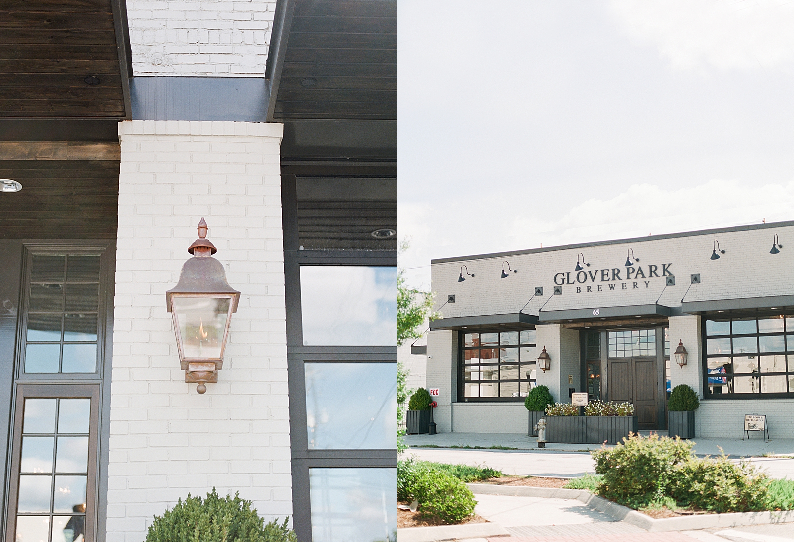 Glover Park Brewery Wedding Venue Lantern and front of building Photos