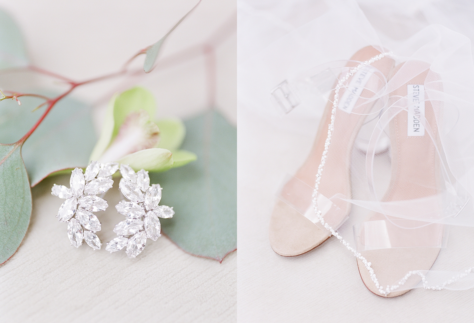 Glover Park Brewery Wedding Brides Earrings and shoes with veil Photos