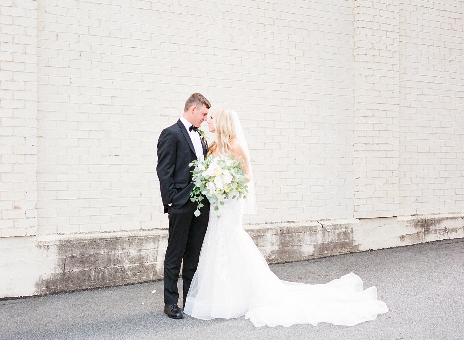 Glover Park Brewery Wedding Bride and Groom Nose to Nose Photo