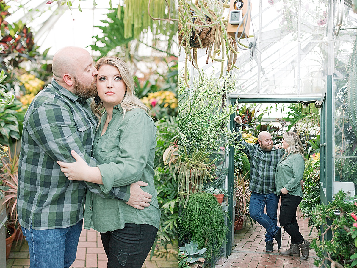 Biltmore Estate Engagement Session Couple in Conservatory Photos