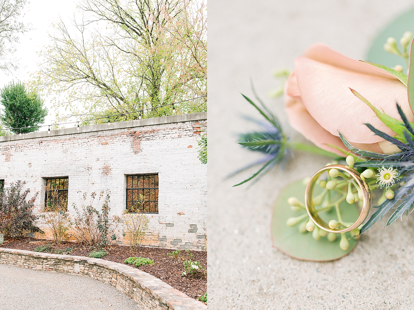 The Hackney Warehouse Courtyard and Detail of Flower with Ring Photos