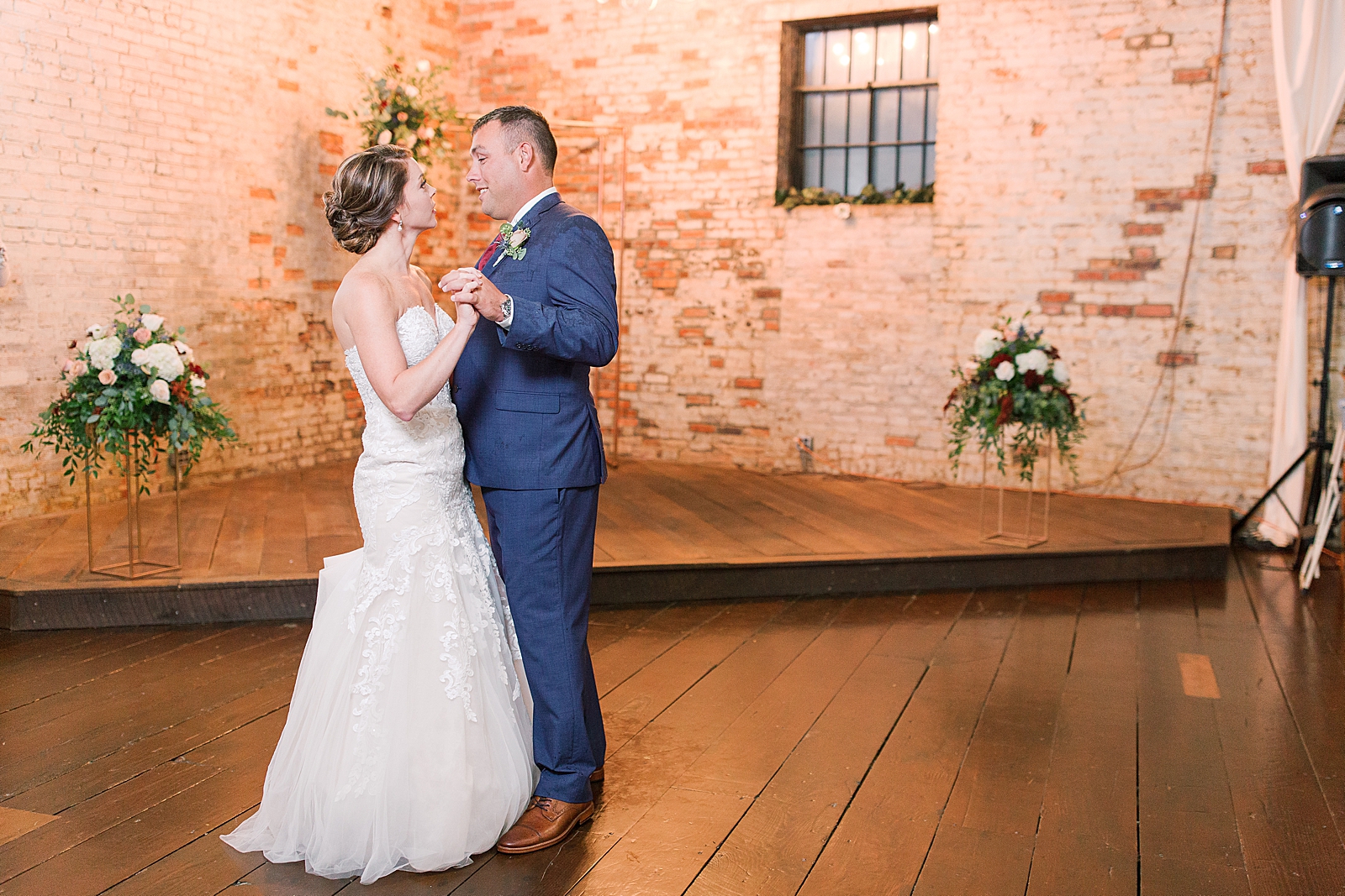 The Hackney Warehouse Wedding Bride and Groom First Dance Photo