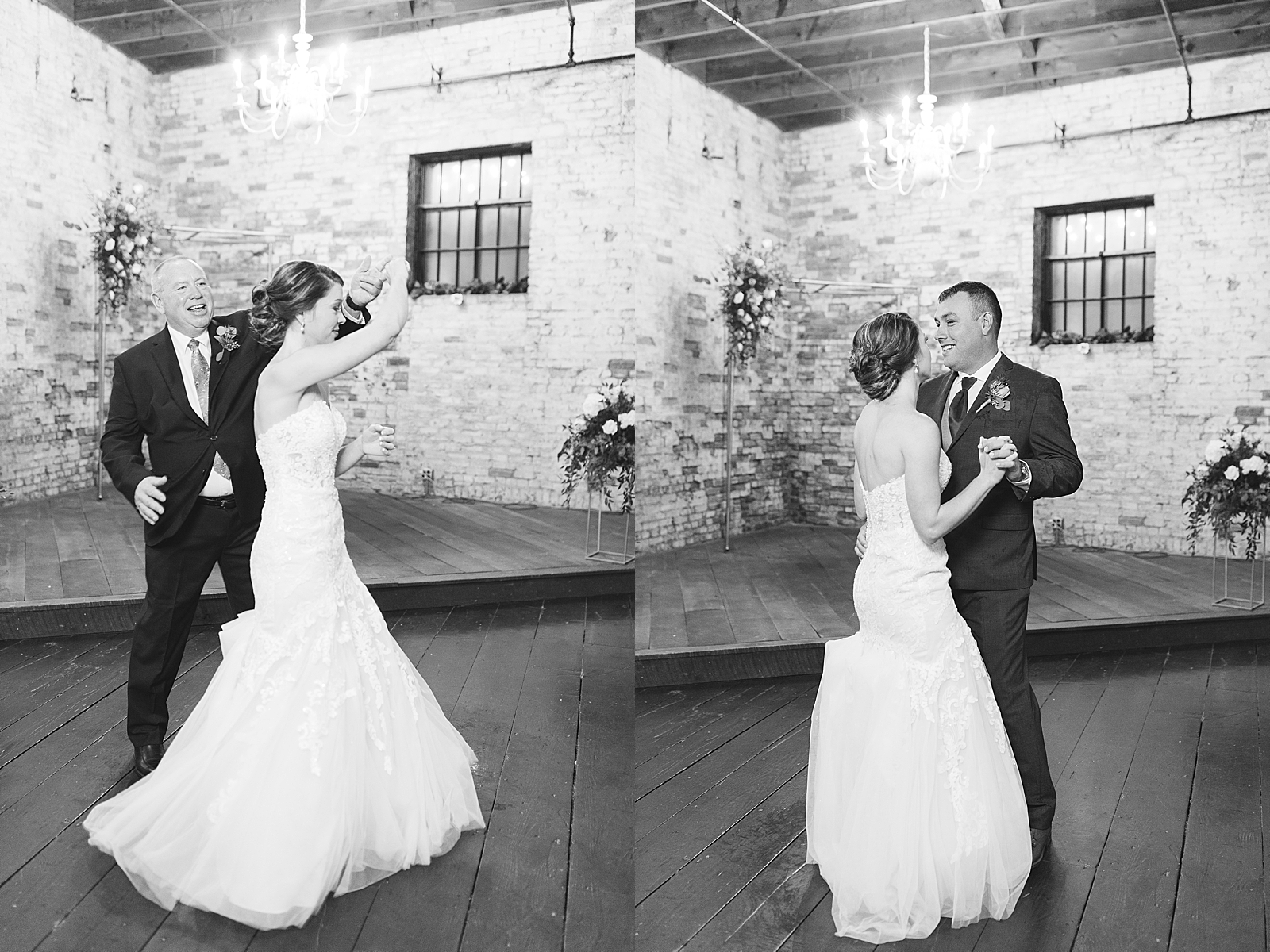 The Hackney Warehouse Wedding Black and White First Dance Photos