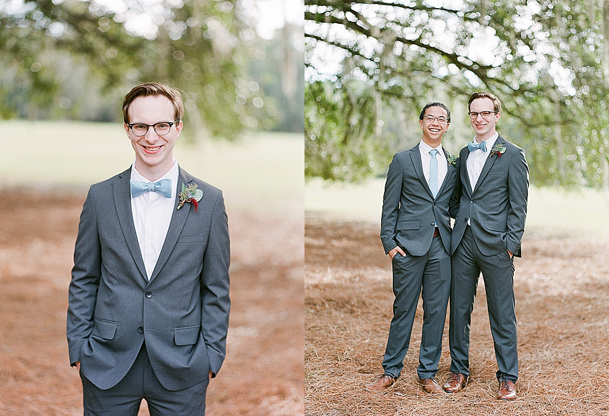 Groom and Groom with Best Man Photos 