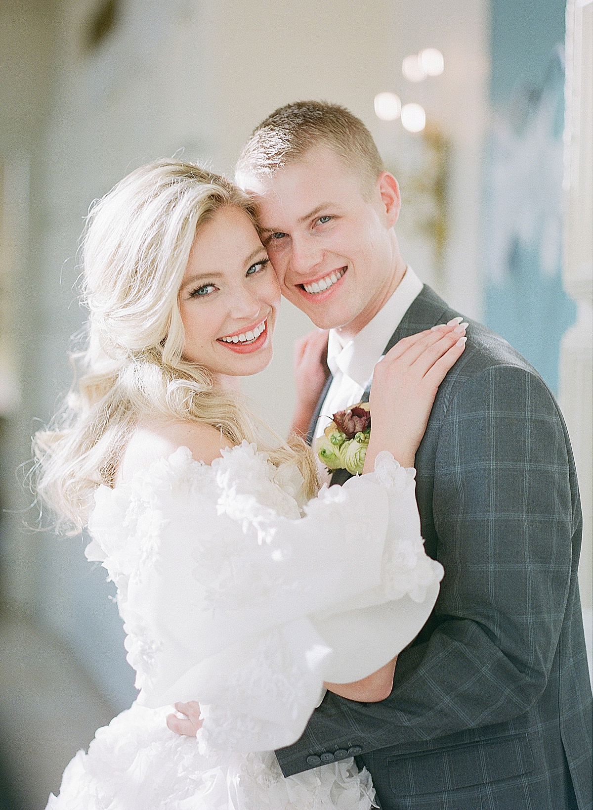 Wedding Venues in Dallas Bride and Groom Smiling at Camera Photo